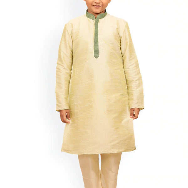 Manyavar Boys Lime Green Kurta with Churidar - Distacart