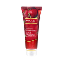Thumbnail for Vaadi Herbals Skin Exfoliating Strawberry Scrub Face Wash with Mulberry - Distacart