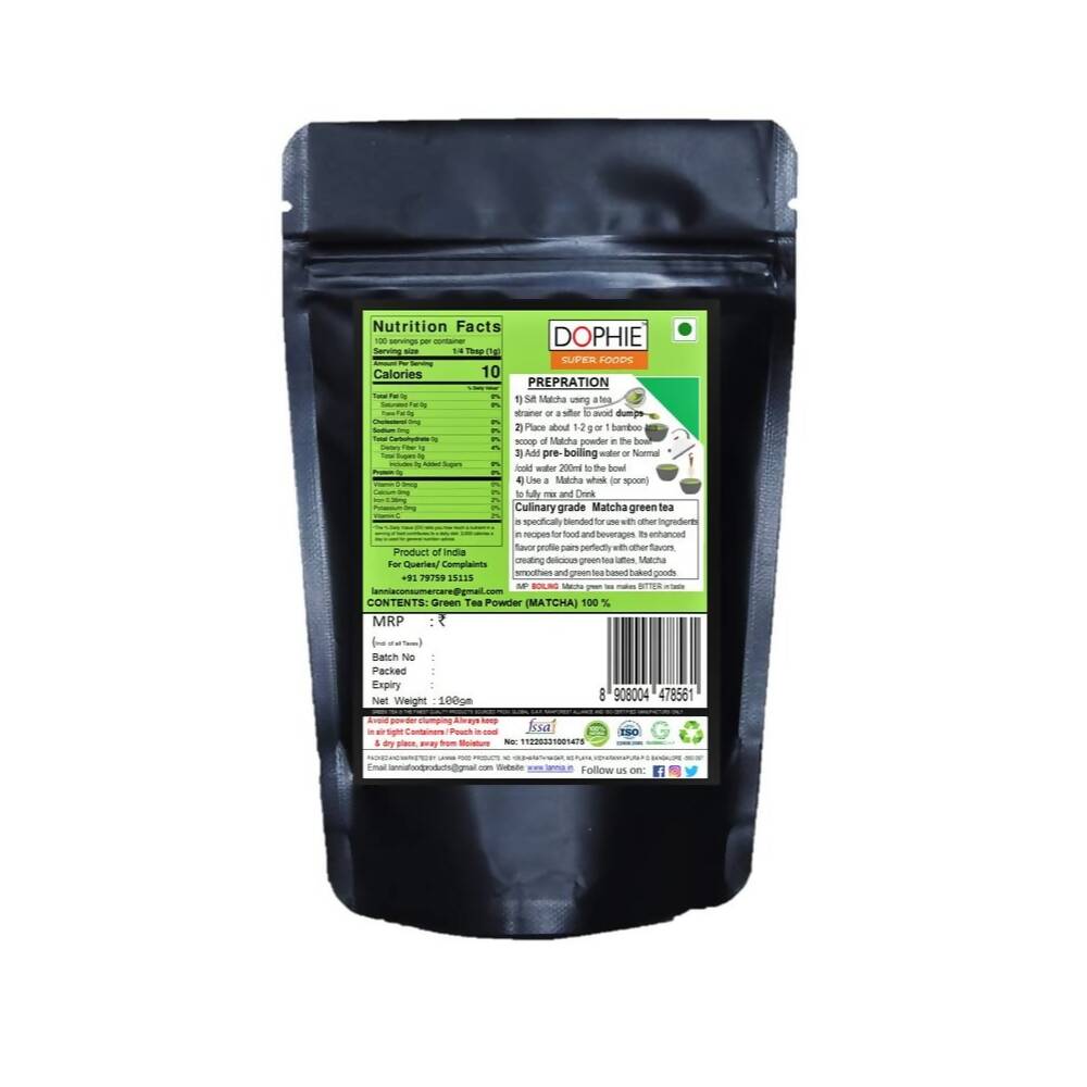 Dophie Matcha Green Tea Powder Culinary Grade - Distacart