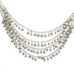 Thumbnail for Mominos Fashion Johar Kamal Oxidised Silver-Plated Brass Finish Ghungroo Necklace with Earrings For Women - Distacart