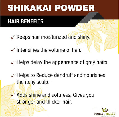 Forest Herbs 100% Natural Organic Amla, Reetha, Shikakai Powder Combo - Distacart