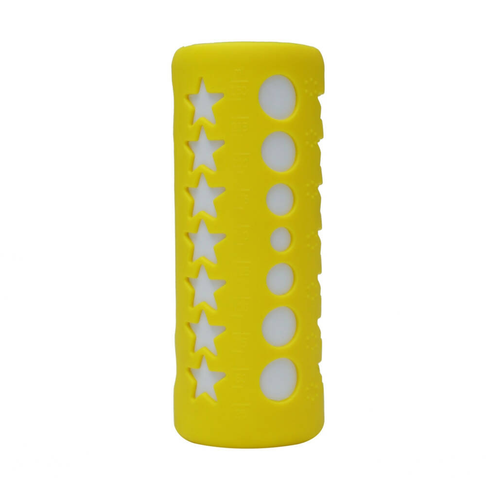 Safe-O-Kid Silicone Baby Feeding Bottle Cover Cum Sleeve for Insulated Protection 250mL- Yellow - Distacart