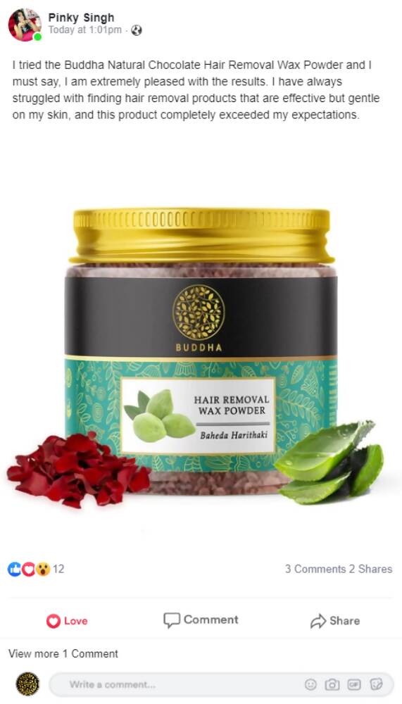 Buddha Natural Wax Powder Natural Instant Painless Hair Removal - Distacart