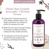 Thumbnail for Glamveda Onion Hair Growth Ayurvedic 7 In One Shampoo