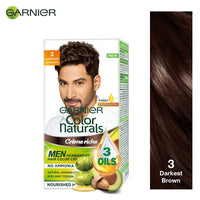 Thumbnail for Garnier Color Naturals Creme Riche Men Hair Color - Shade 3 Darkest Brown - Distacart