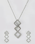 Thumbnail for VOJ Stainless Steel Silver Silver Jewellery Set (Pack of 2) - Distacart