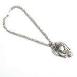 Thumbnail for Mominos Fashion Johar Kamal Silver-Plated Brass Finish Budha Long Neckalce For Women - Distacart