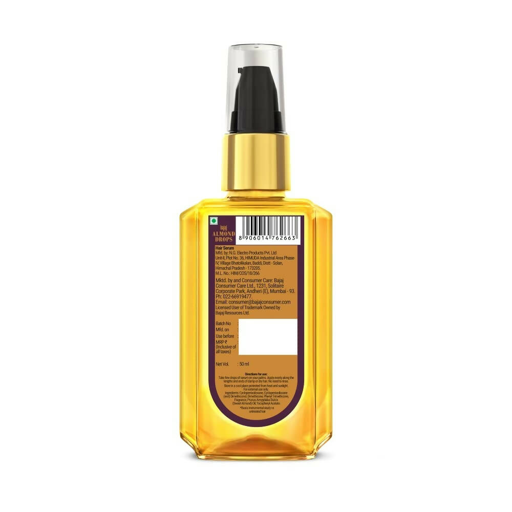 Bajaj Almond Drops Serum With Oil For Hair - Distacart