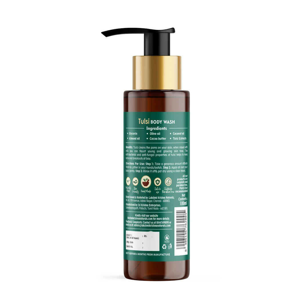 Lakshmi Krishna Naturals Tulsi Body Wash - Distacart