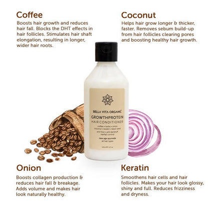 Bella Vita Organic Growth Protein Shampoo & Conditioner Combo - Distacart