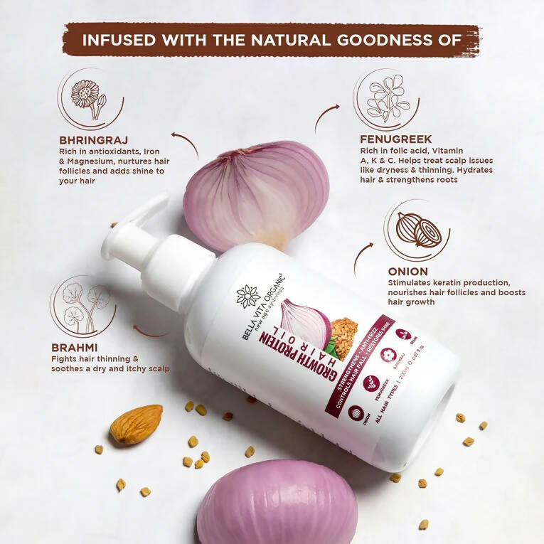 Bella Vita Organic Growth Protein Hair Oil - Distacart