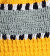 Thumbnail for Chutput Kids Woollen Hand Knitted Self Desgin Detailed Cap - Yellow - Distacart