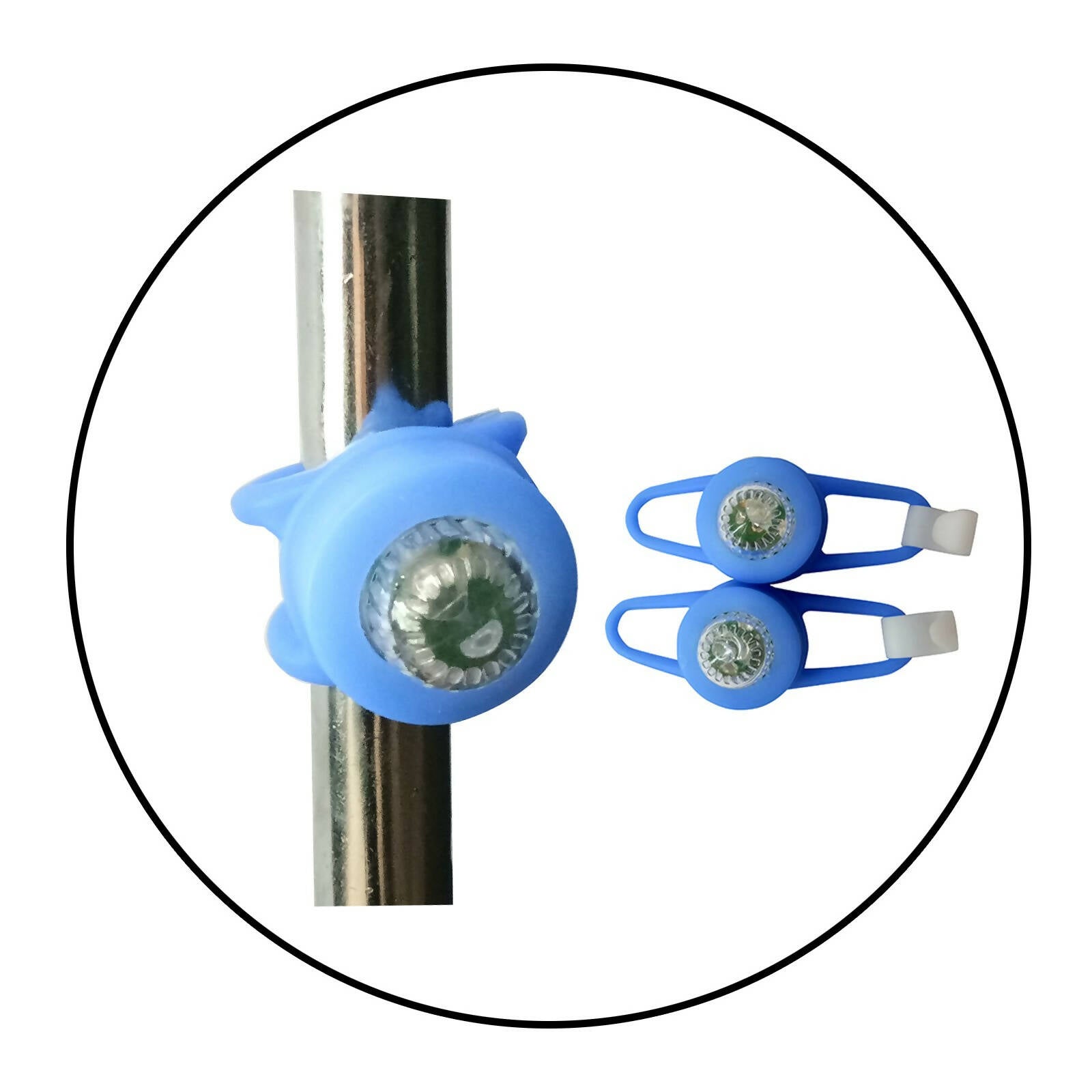 Safe-O-Kid Safe-O-Kid Bicycle/Baby Stroller Led Light With Sos Signal Light Complete Front & Rear Road Safety - Blue - Distacart