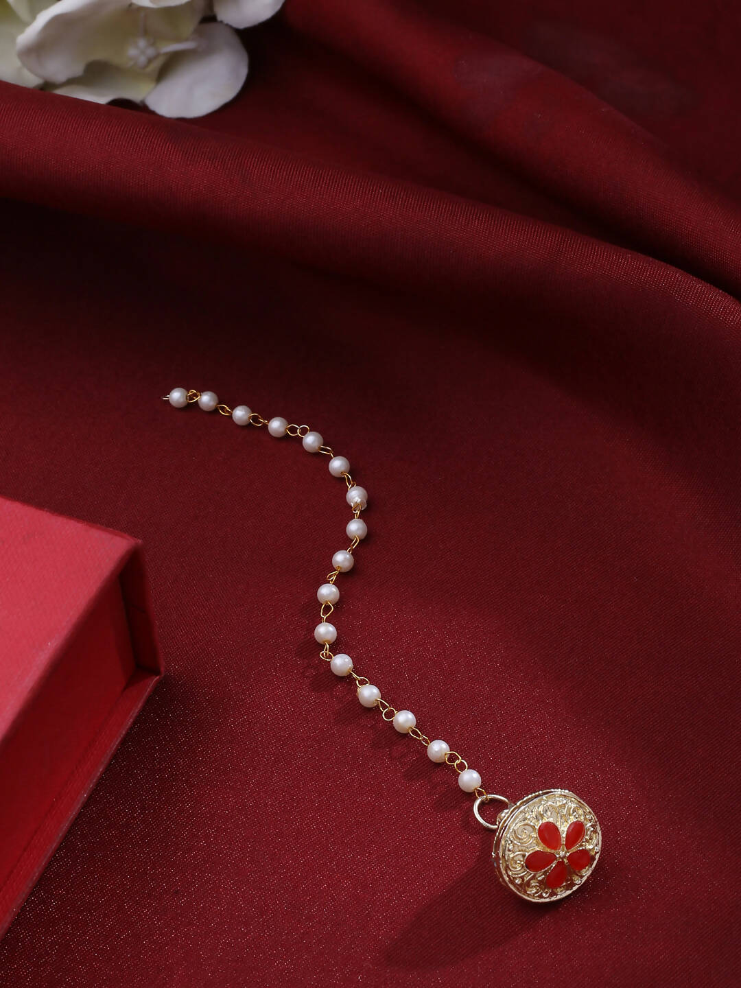 NVR Women's Trending Stylish Gold-Plated Maang Tikka - Distacart