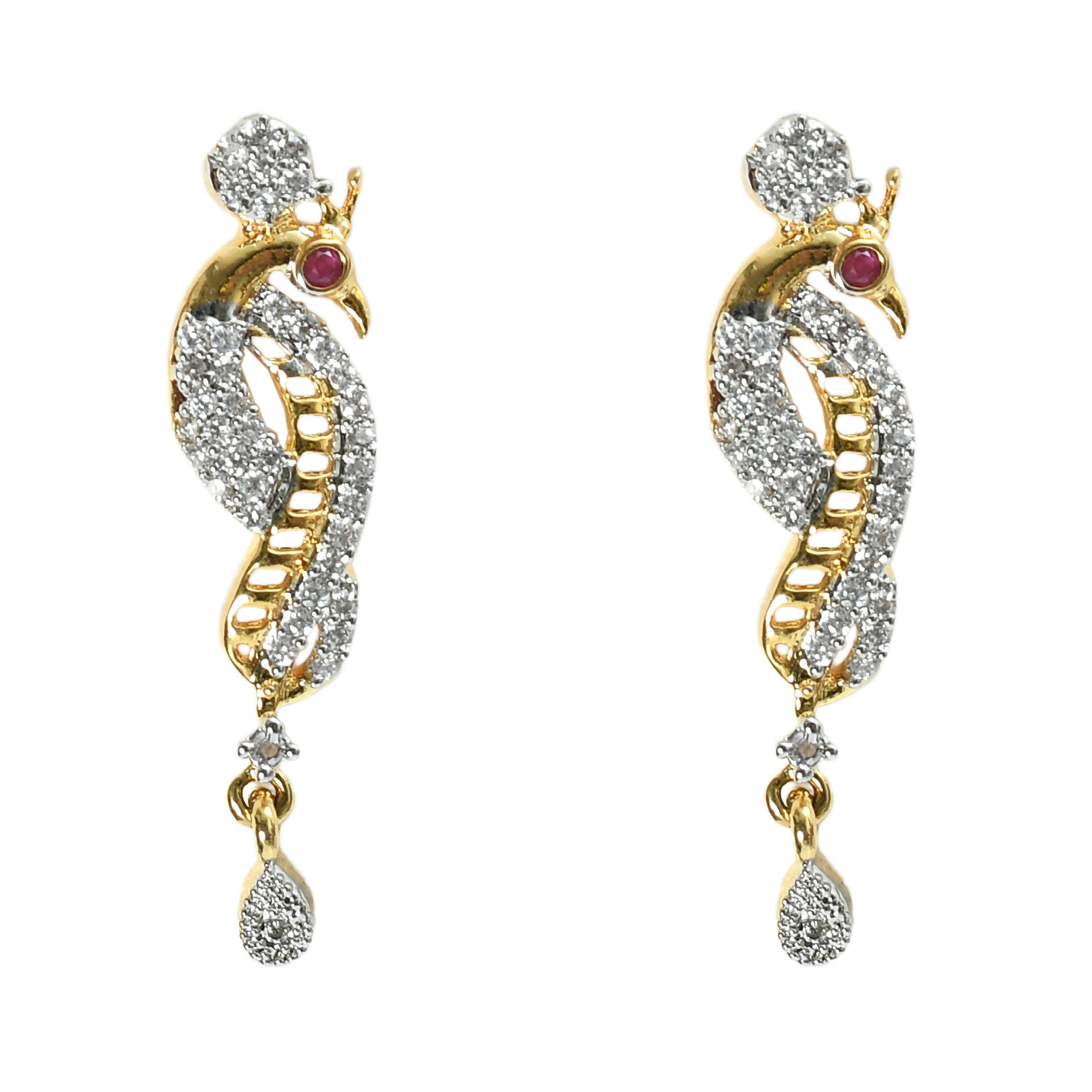 Mominos Fashion Johar Kamal Silver-Plated American Diamond Choker Set - Distacart