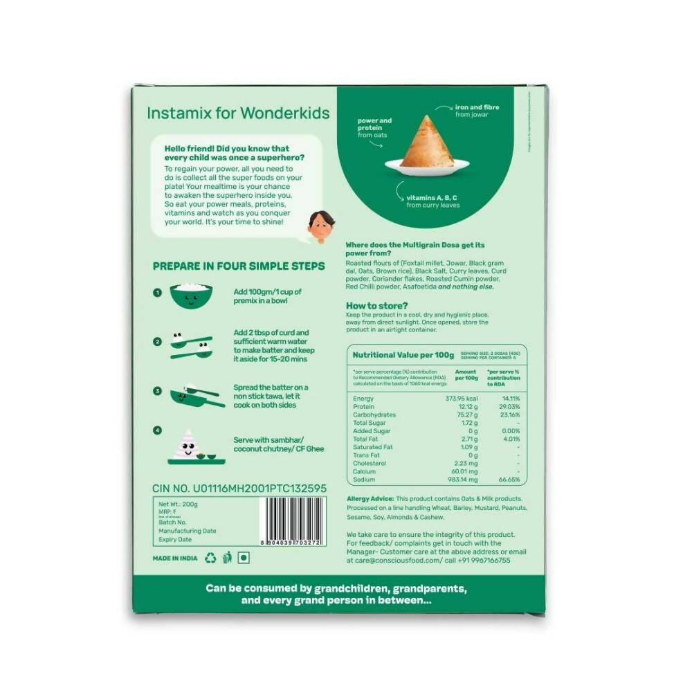 Conscious Food Multigrain Dosa - Distacart