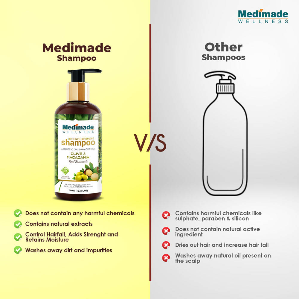 Medimade Wellness Rich Nourishment Shampoo With Olive and Macadamia - Distacart