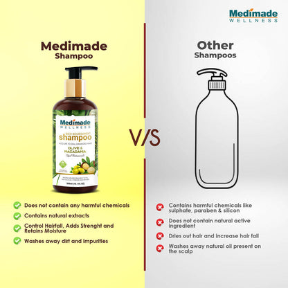 Medimade Wellness Rich Nourishment Shampoo With Olive and Macadamia - Distacart