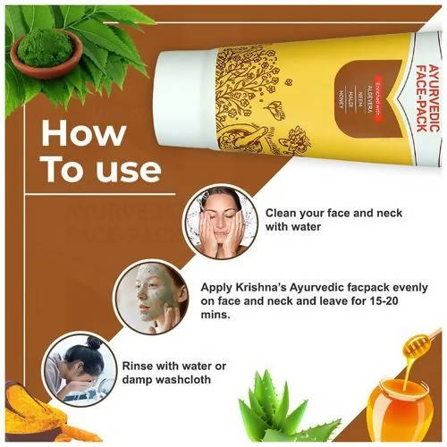 description krishna s herbal ayurveda face pack ingredients haldi