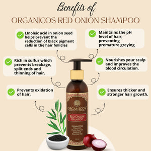 Organicos Red Onion Shampoo - Distacart