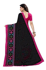 Thumbnail for Vamika Black Chiffon Emboridered Saree (SUIDHAGA BLACK)