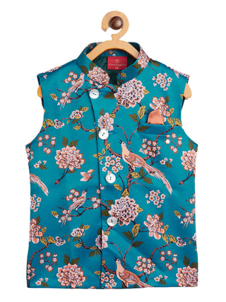 Vastramay Digital Printed Royal Modi (Nehru) Jacket With Angrakha Neckline For Boys - Distacart