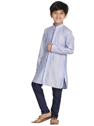 Vastramay Banarasi Silk Jacquard Kurta With Pyjama For Boys - Distacart