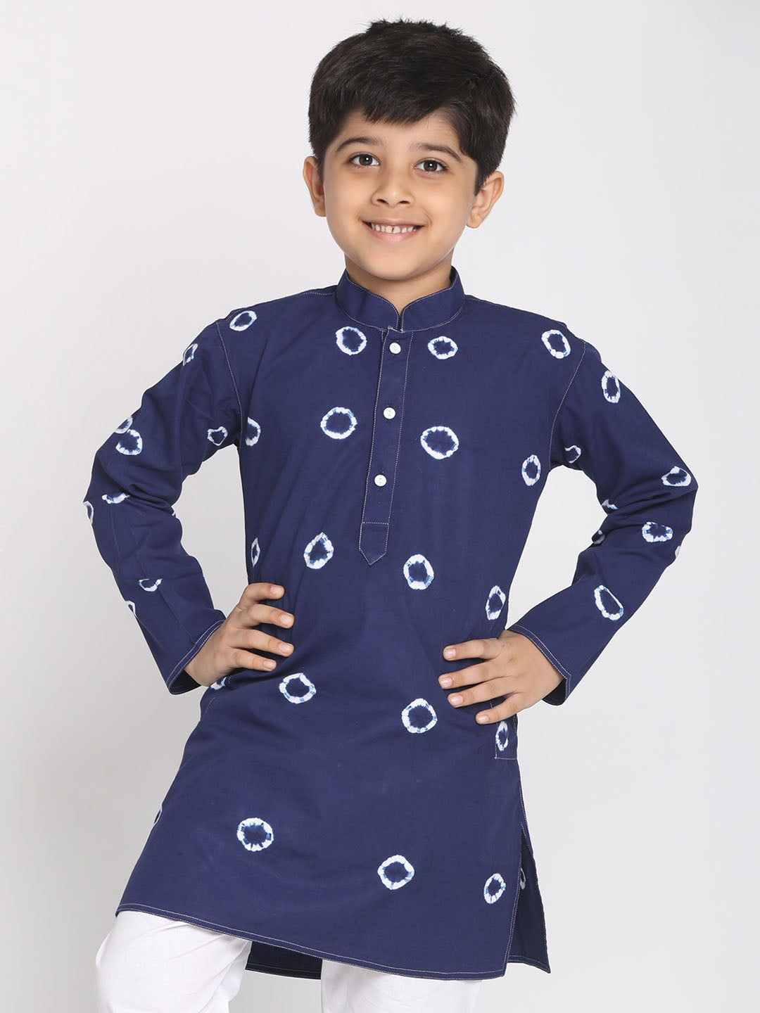 Vastramay Tie And Dye Pattern Cotton Kurta For Boys - Distacart