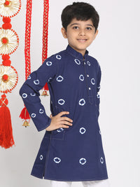 Thumbnail for Vastramay Tie And Dye Pattern Cotton Kurta For Boys - Distacart