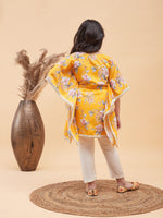 Thumbnail for Vastramay Muslin Girls Floral Printed Kaftan And Straight Pant Set For Girls - Distacart