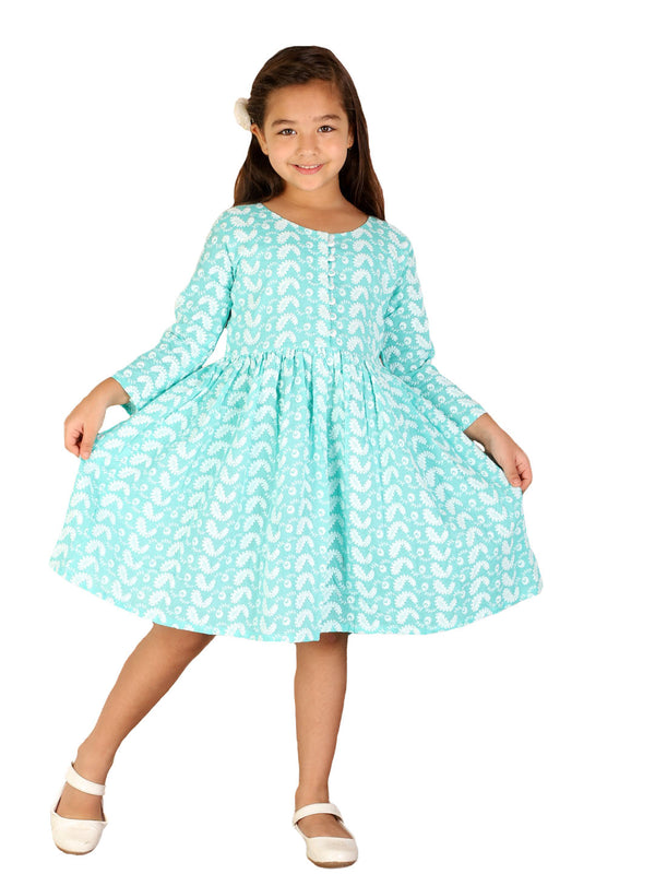 Vastramay Pure Cotton Lukhnowi Chikankari Anarkali Ethnic Dress For Girls - Distacart