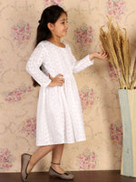 Thumbnail for Vastramay Pure Cotton Lukhnowi Chikankari Anarkali Ethnic Dress For Girls - Distacart