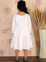 Thumbnail for Vastramay Pure Cotton Lukhnowi Chikankari Anarkali Ethnic Dress For Girls - Distacart