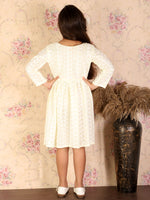 Thumbnail for Vastramay Pure Cotton Lukhnowi Chikankari Anarkali Ethnic Dress For Girls - Distacart