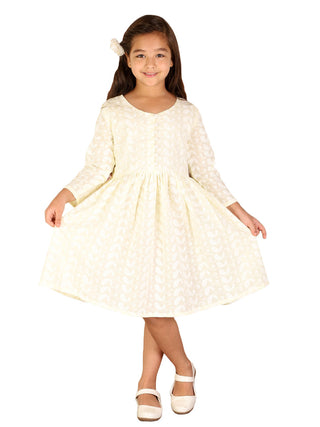 Vastramay Pure Cotton Lukhnowi Chikankari Anarkali Ethnic Dress For Girls - Distacart
