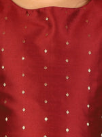 Thumbnail for Vastramay Ethnic Styles Woven Silk Blend Top And Skirt Set To Your Little Girls Wardrobe This Season For Girls - Distacart