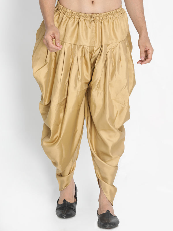 Vastramay Men's Rose Gold Cotton Satin Blend Dhoti - Distacart