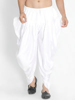 Thumbnail for Vastramay Men's White Cotton Satin Blend Dhoti - Distacart