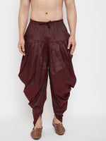 Thumbnail for VM by Vastramay Men's Wine Cowl Dhoti - Distacart