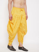 Thumbnail for VM by Vastramay Men's Yellow Cowl Dhoti - Distacart