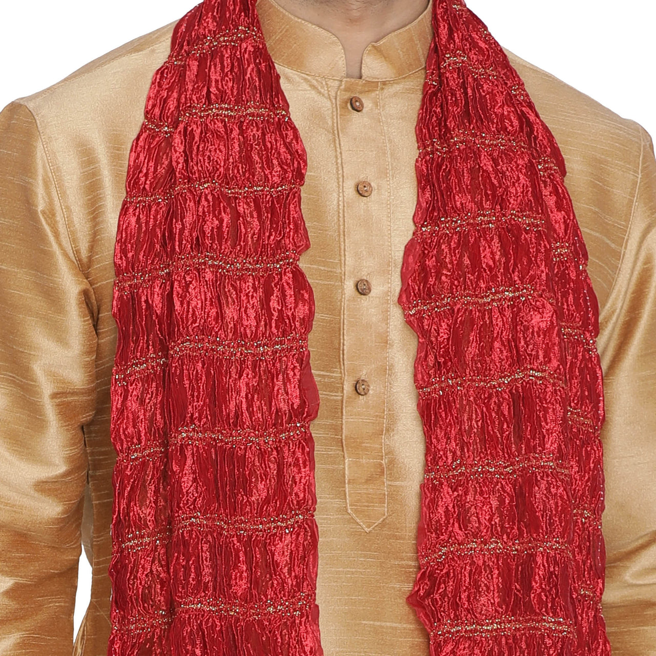 Vastramay Men's Maroon Viscose Dupatta - Distacart