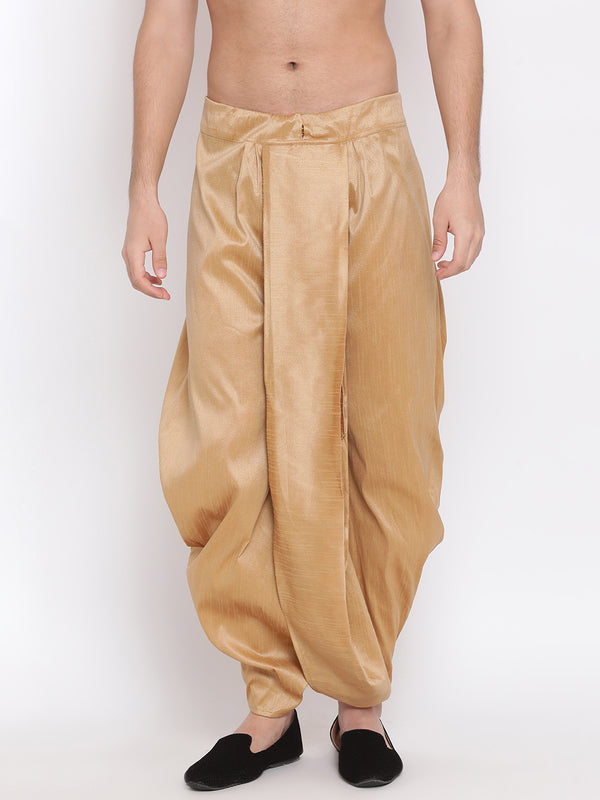 VM by Vastramay Men's Rose Gold Silk Blend Dhoti - Distacart