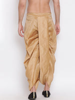 Thumbnail for VM by Vastramay Men's Rose Gold Silk Blend Dhoti - Distacart