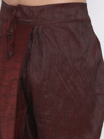 Thumbnail for VM by Vastramay Men's Wine Silk Blend Dhoti - Distacart