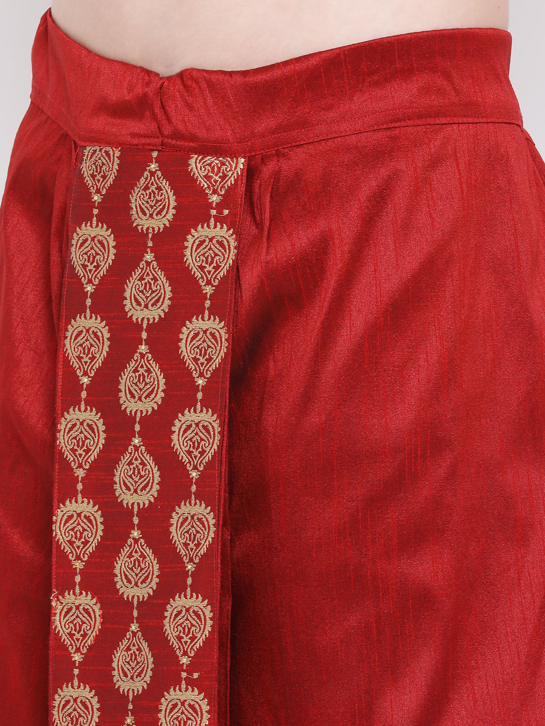 VM by Vastramay Men's Maroon Silk Blend Dhoti - Distacart