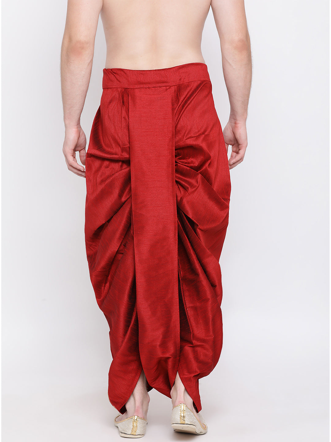 VM by Vastramay Men's Maroon Silk Blend Dhoti - Distacart
