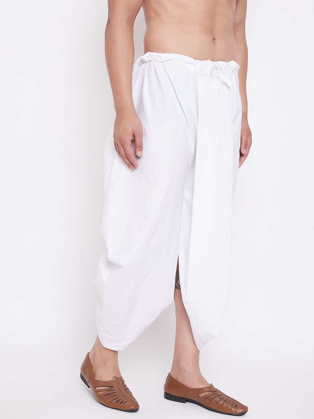 Buy Indian Clothing Vastramay Men s White Traditional Dhoti Online