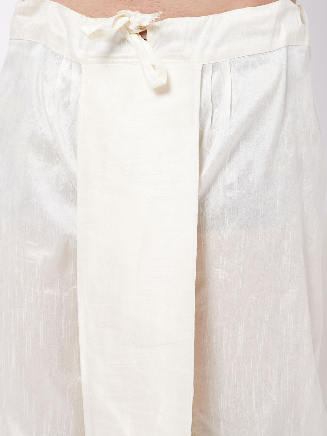 VM by Vastramay Men's Cream Silk Blend Traditional Dhoti - Distacart
