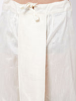 Thumbnail for VM by Vastramay Men's Cream Silk Blend Traditional Dhoti - Distacart