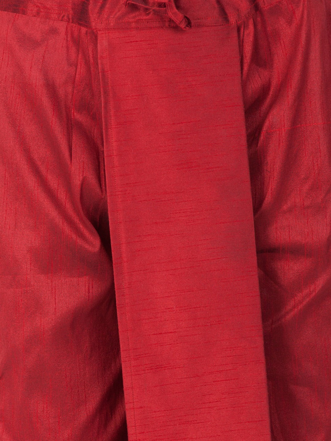 Vastramay Men's Maroon Silk Blend Dhoti - Distacart